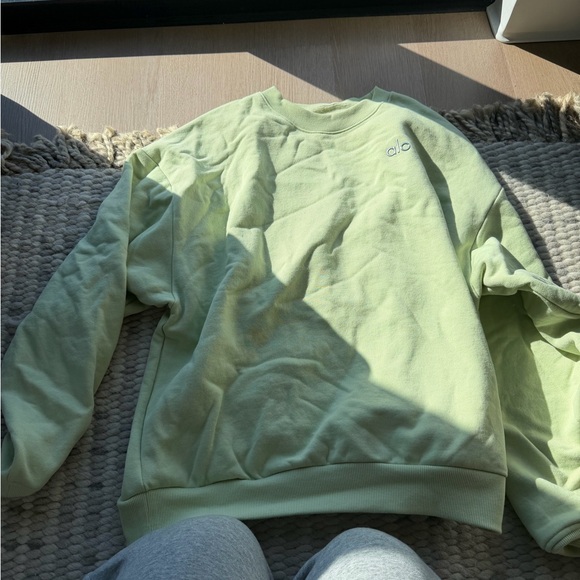 ALO Yoga Tops - ALO Yoga  Light Green Crewneck Sweater
